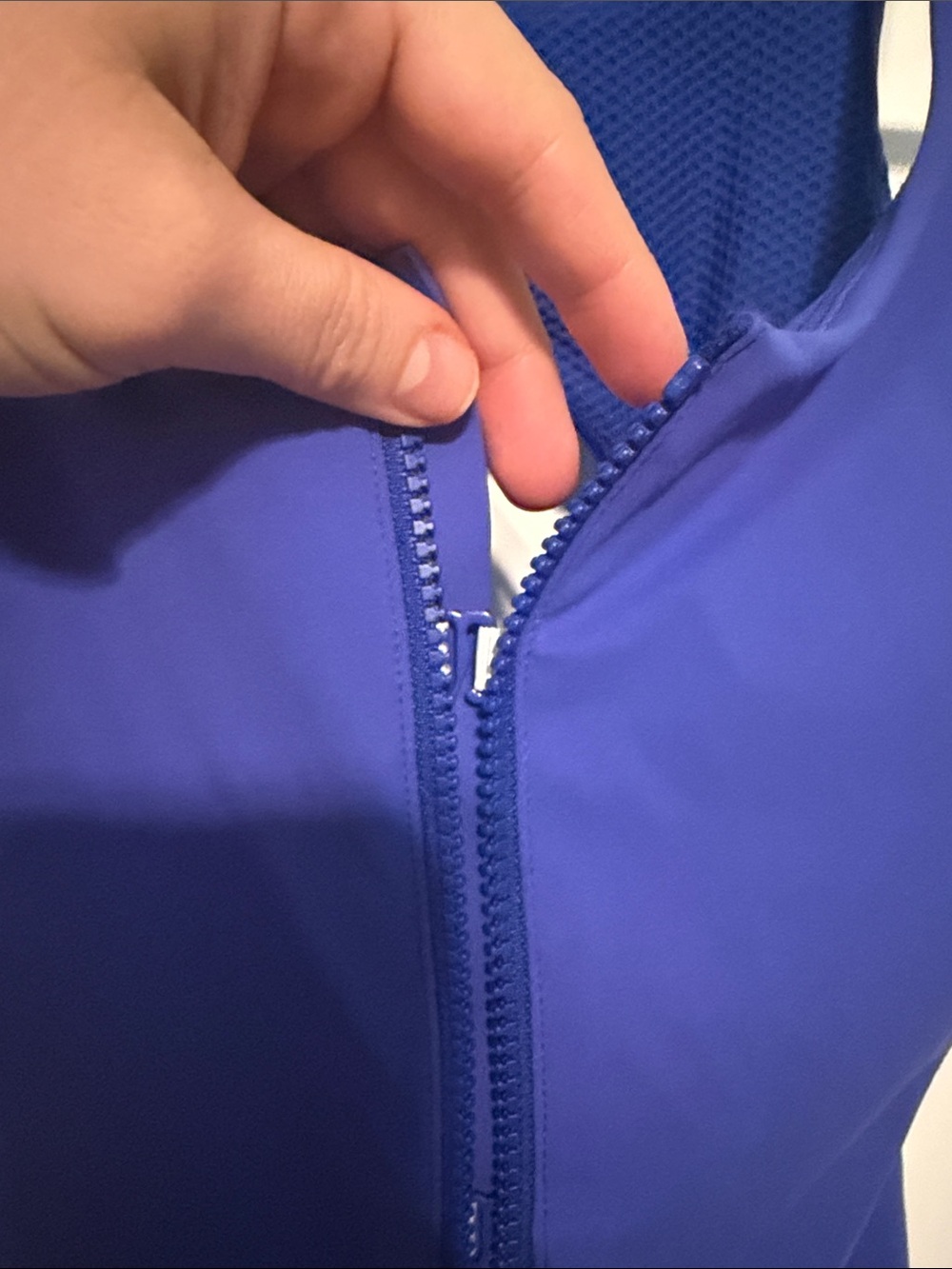 Outdoor Voices Size S/M DD Cup Zip-Front Royal Blue Athletic Mini Dress Tennis - Picture 3 of 9